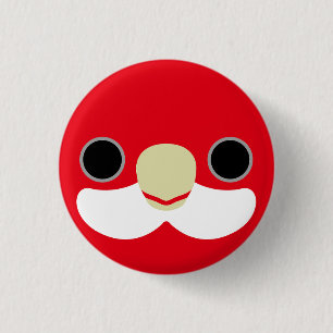 Het gezicht van een oosterse rosella ronde button 3,2 cm