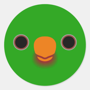 Het gezicht van een Palm Loriket Ronde Sticker