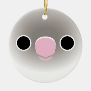 Het gezicht van een Pastel blauwe gemaskerde loveb Keramisch Ornament