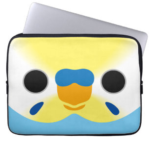 Het gezicht van een pastel regenboog mannelijke bu laptop sleeve