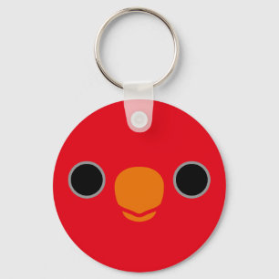Het gezicht van een rode Lory Sleutelhanger