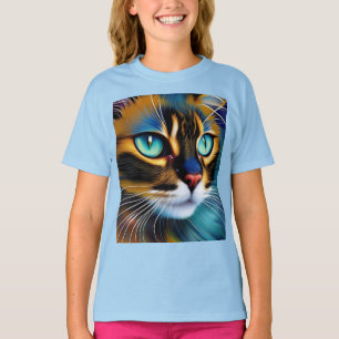 Het gezicht van een schattig Lynx-punt Siamese T-shirt