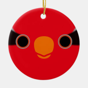 Het gezicht van een Stella's loriket Keramisch Ornament