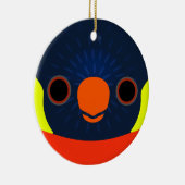 Het gezicht van een Sunset Loriket Keramisch Ornament (Rechts)