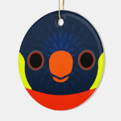 Het gezicht van een Sunset Loriket Keramisch Ornament (Links)