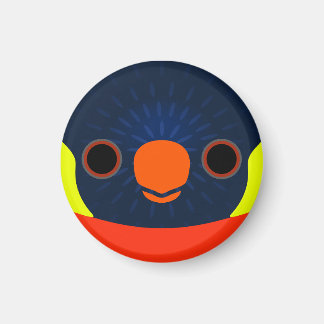 Het gezicht van een Sunset Loriket Magneet