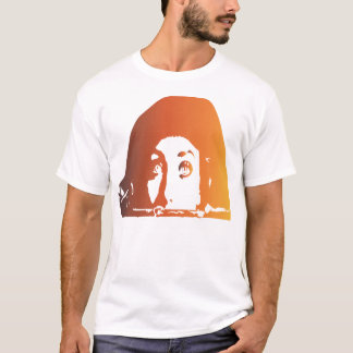 Het gezicht van een vrouw die naar buiten kijkt t-shirt