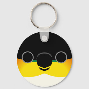 Het gezicht van een zwartkoppige Caique Sleutelhanger