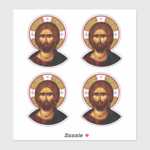 Het gezicht van het heilige Christus icoon Sticker