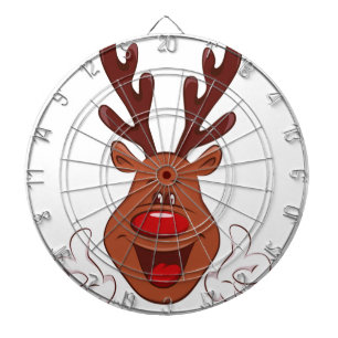 Het gezicht van het Rendier van Kerstmis Dartbord