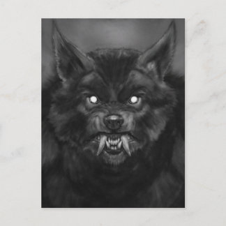 Het gezichtsBriefkaarten van de weerwolf Briefkaart