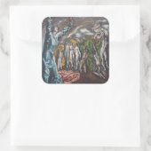 Het gezichtsvermogen van Sint-John Vierkante Sticker (Tas)