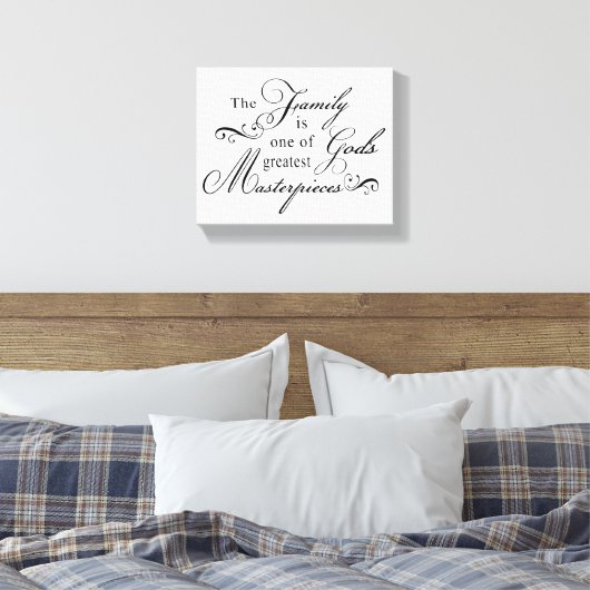Het gezin is een van Gods grootste meesterwerken Canvas Afdruk (Insitu (Slaapkamer))