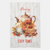 Het gieten van Cosy Vibes - Herfst Theedoek (Verticaal)