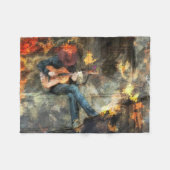 Het gitaarMan Fleece Deken (Voorkant (Horizontaal))