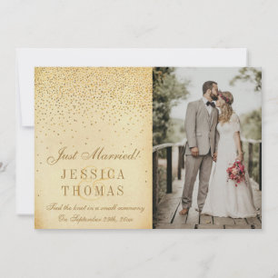 Het  Glam Gold Confetti Wedding Collectie Aankondiging
