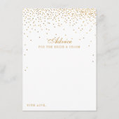 Het Glam Gold Confetti Wedding Collectie Advieskaart (Voorkant)