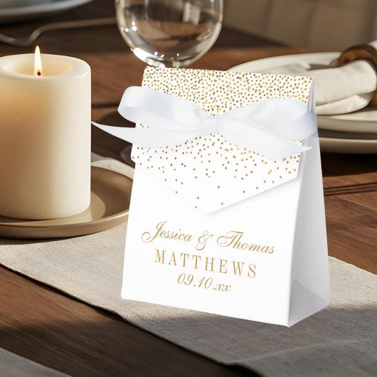 Het  Glam Gold Confetti Wedding Collectie Bedankdoosjes