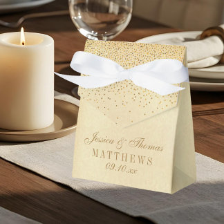 Het  Glam Gold Confetti Wedding Collectie Bedankdoosjes