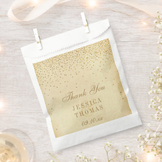 Het  Glam Gold Confetti Wedding Collectie Bedankzakje