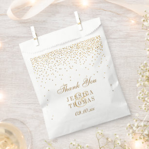 Het Glam Gold Confetti Wedding Collectie Bedankzakje
