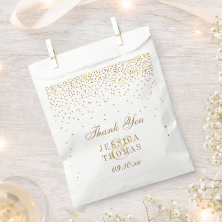 Het  Glam Gold Confetti Wedding Collectie Bedankzakje