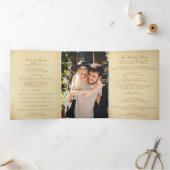 Het Glam Gold Confetti Wedding Collectie Drieluik Programma (Binnen)