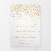 Het  Glam Gold Confetti Wedding Collectie Drieluik Programma (Cover)