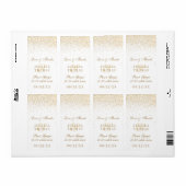Het Glam Gold Confetti Wedding Collectie Etiket (Full Sheet)