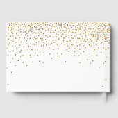 Het Glam Gold Confetti Wedding Collectie Gastenboek (Achterkant)