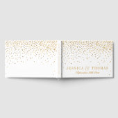Het Glam Gold Confetti Wedding Collectie Gastenboek (Volledig)