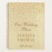 Het  Glam Gold Confetti Wedding Collectie Planner (Voorkant)
