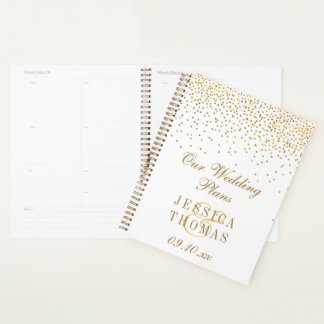 Het  Glam Gold Confetti Wedding Collectie Planner