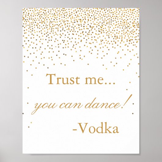 Het  Glam Gold Confetti Wedding Collectie Poster (Voorkant)