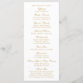 Het Glam Gold Confetti Wedding Collectie Programma (Achterkant)