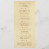 Het  Glam Gold Confetti Wedding Collectie Programma (Achterkant)