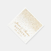 Het  Glam Gold Confetti Wedding Collectie Servetten (Hoek)