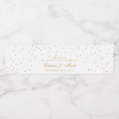 Het  Glam Gold Confetti Wedding Collectie Waterfles Etiket (Enkel label)