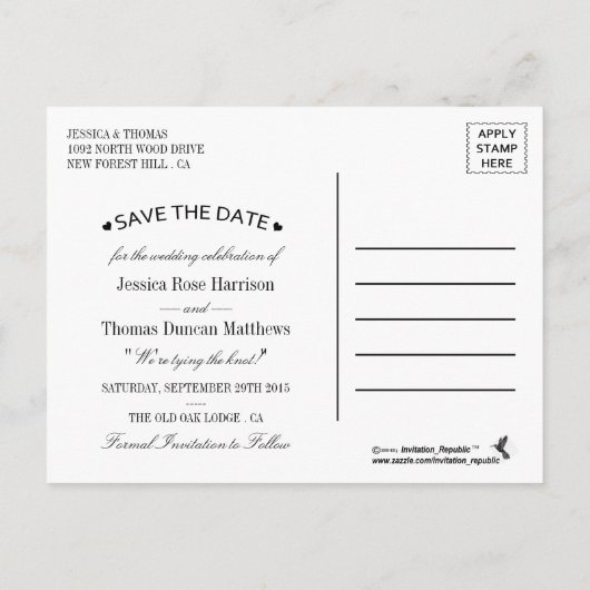 Het Glam Gold Damask Wedding Collectie Aankondigingskaart (Achterkant)