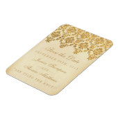 Het Glam Gold Damask Wedding Collectie Magneet (Linkerzijde)