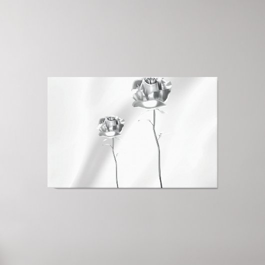 Het glanzende Roos Canvas Afdruk (Voorkant)