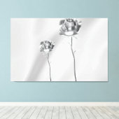 Het glanzende Roos Canvas Afdruk (Insitu (Houten vloer))