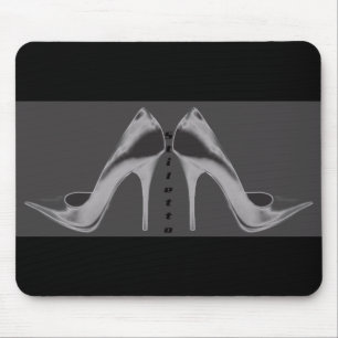 Het glanzende Zilveren Art. van de Stiletto Muismat