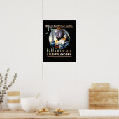 Het glas: half vol atmosfeer (16x20 inch) poster (Keuken)