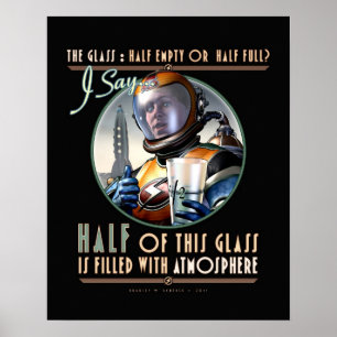 Het glas: Halve bol aan atmosfeer (16x20 inch) Poster