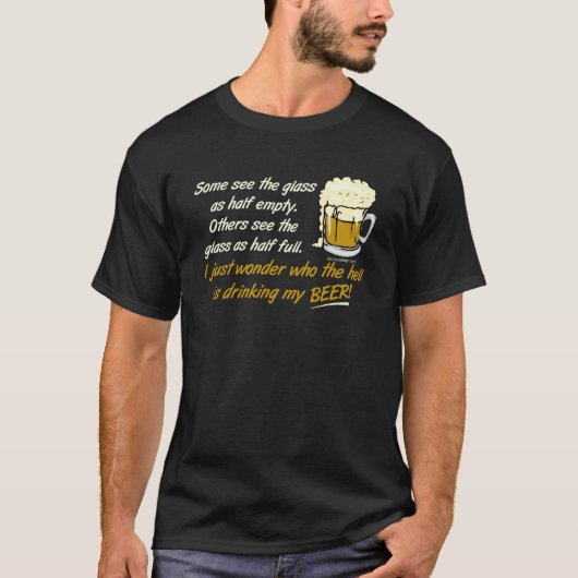 Het glas is half vol? T-shirts (Voorkant)