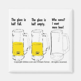 Het glas is halfvol, leeg magneet