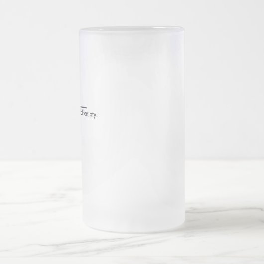 het glas is nu half leeg . matglas bierpul (Center)