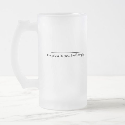 het glas is nu half leeg . matglas bierpul (Links)