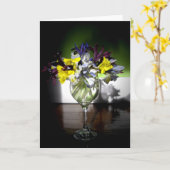 Het glas van de iris kaart (Gele Bloem)